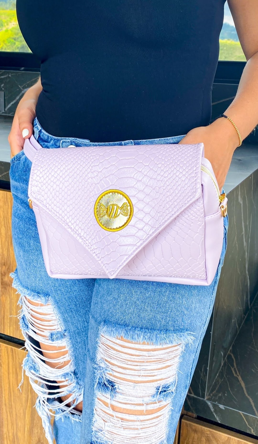 Envelope Flap Handsfree/Belt-Bag, Nude