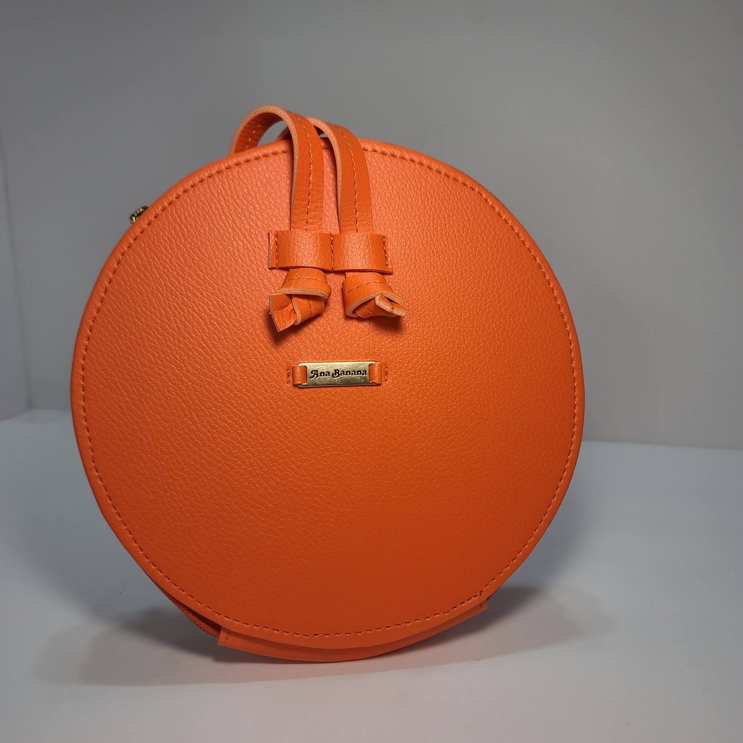 Round Cross Body Bag, Orange